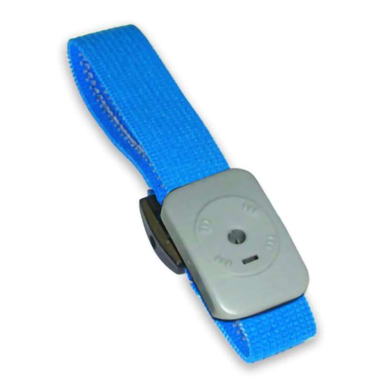Wrist Strap Only, Dual Conductor, Adjustable, Fabric, Blue